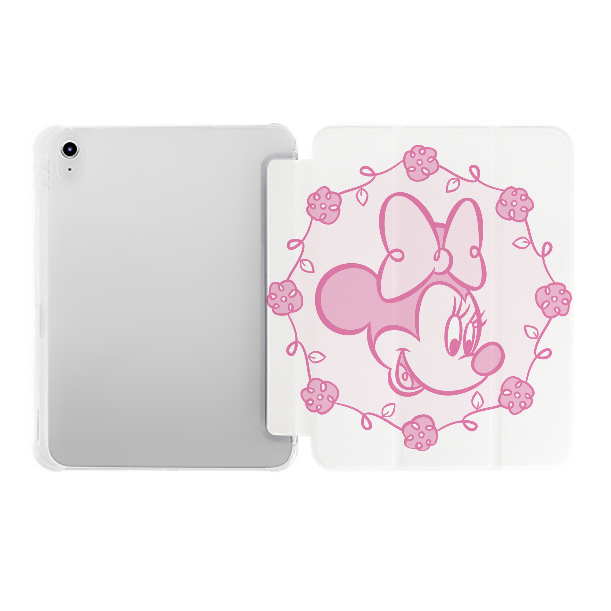 （画像用） ミッキーマウス Mickey Mouse IPad ケース ペン収納付き 三つ折りスタンド PUレザー×シリコン 対応機種9.5/10.5/10.9インチ